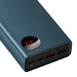 Baseus Adaman Metal Powerbank 20000mAh, PD, QC 3.0, 65W, 2xUSB + USB-C + mikro USB, (kék)