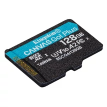 KINGSTON Memóriakártya MicroSDXC 128GB Canvas Go Plus Gen4 200R A2 U3 V30 Adapter nélkül