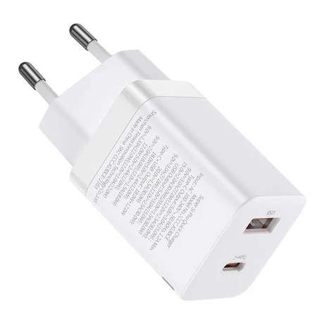 Baseus Super Si Pro gyorstöltő USB + USB-C 30W - fehér