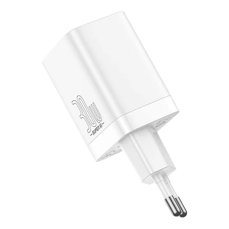 Baseus Super Si Pro gyorstöltő USB + USB-C 30W - fehér