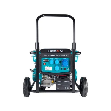 HERON benzinmotoros áramfejlesztő elektromos indítással, 8 kVA, 230 V