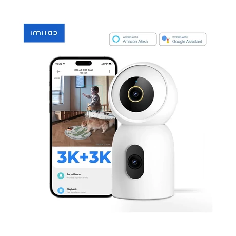IMILAB C30 Dual okos WiFi biztonsági kamera (3K+3K) + hálózati töltő