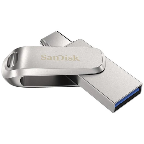 SanDisk DUAL DRIVE LUXE PenDrove USB 3.1 USB-C 64GB ezüst (00186463)