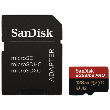 SanDisk microSD Extreme Pro memóriakártya - 128GB